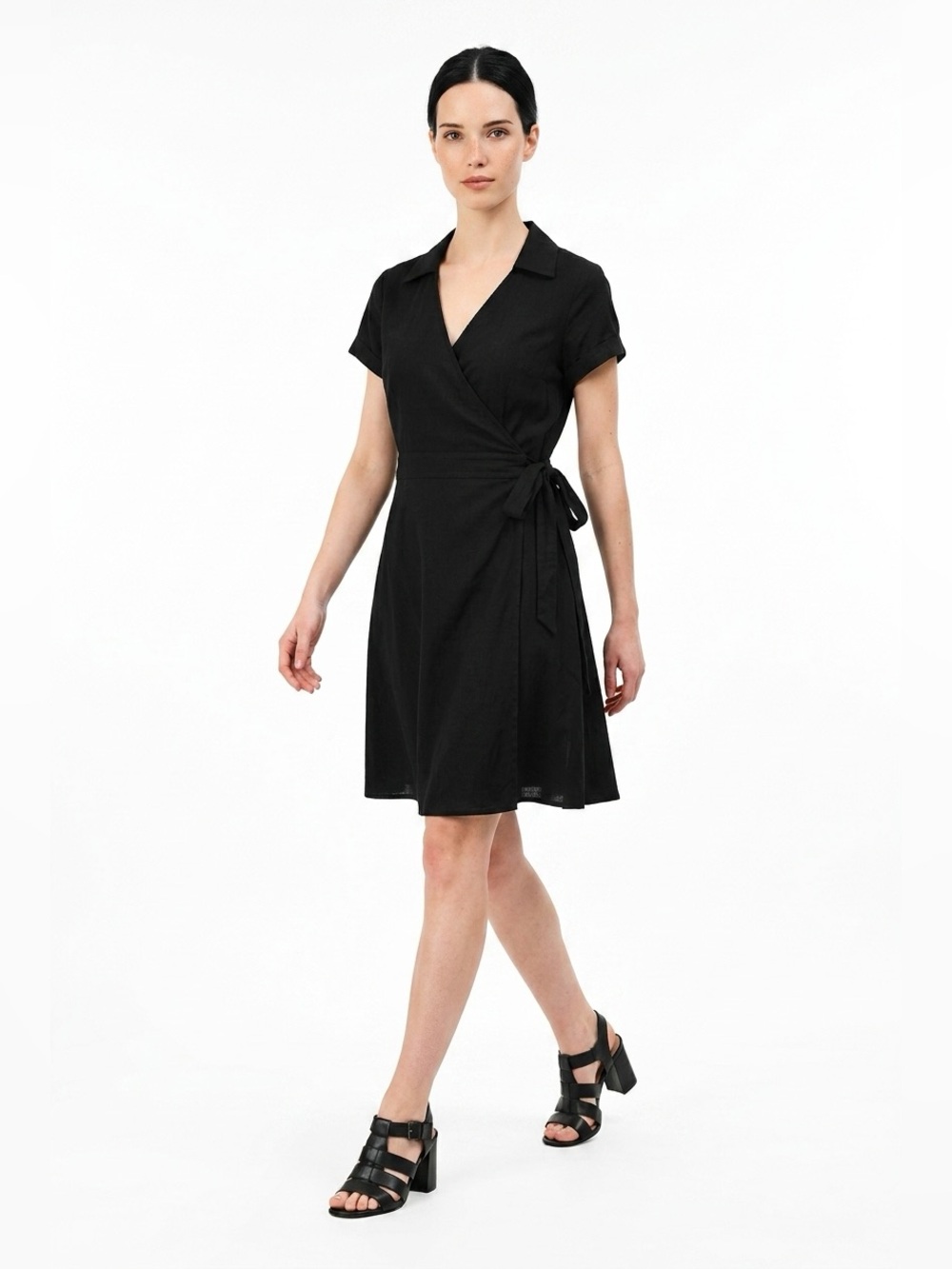 Linen blend dress